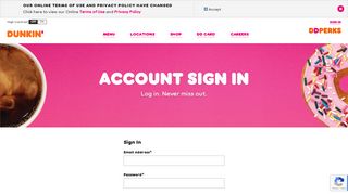 
                            11. Account Sign In | Dunkin'® - Dunkin' Donuts