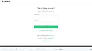 
                            2. Account Sign-in - GetFeedback