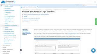
                            2. Account: Simultaneous Login Detection - SmarterU.com