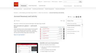 
                            2. Account Summary and Activity - Online and Mobile Tour - Wells Fargo