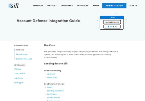
                            2. Account Takeover Prevention Integration Guide | Sift