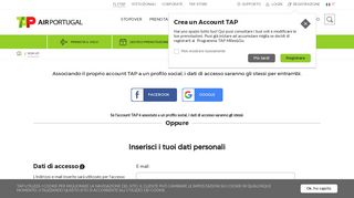 
                            5. Account TAP - Registrazione | TAP Air Portugal