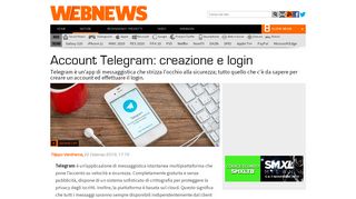 
                            5. Account Telegram: creazione e login | Webnews