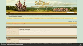 
                            1. Account Testserver-Anmeldung - Die Siedler Online Forum