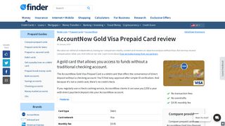 
                            8. AccountNow Gold Visa Prepaid Card review | finder.com