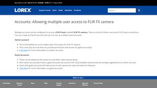 
                            5. Accounts: Allowing multiple user access to FLIR FX ... - Lorex Support