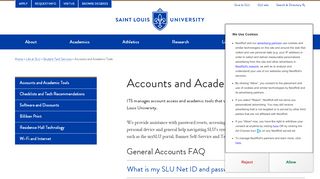 
                            9. Accounts and Academic Tools : SLU