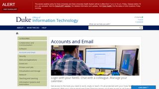 
                            6. Accounts and Email | Duke University OIT