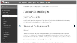 
                            4. Accounts and login - cTrader Help Centre - Spotware