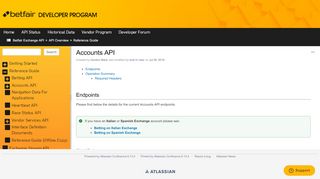 
                            10. Accounts API - Betfair Exchange API Documentation