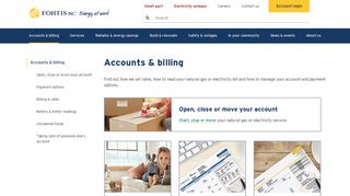 
                            3. Accounts & billing - FortisBC