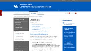 
                            6. Accounts - Center for Computational Research - University at Buffalo