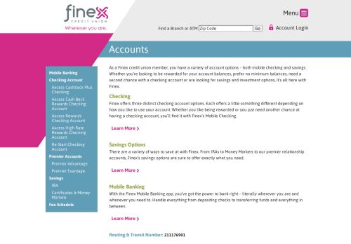
                            12. Accounts | CT Credit Unions | Finex credit union - wherever you are.