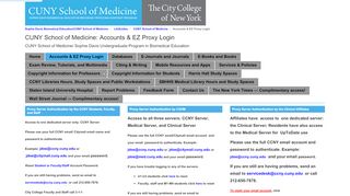 
                            5. Accounts & EZ Proxy Login - CUNY School of Medicine - LibGuides ...