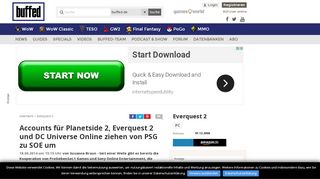 
                            10. Accounts für Planetside 2, Everquest 2 und DC Universe Online ...