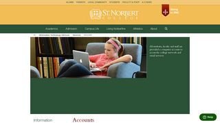 
                            2. Accounts | St. Norbert College