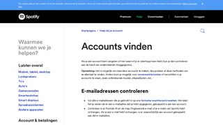 
                            3. Accounts vinden - Spotify