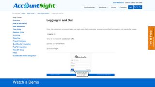 
                            4. AccountSight online time billing software login logout process