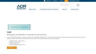 
                            13. Accreditation Login - ACR Accreditation