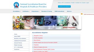 
                            7. Accreditation Register - NABH