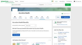 
                            8. Accretive Health Employee Benefits and Perks | Glassdoor.ie