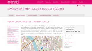 
                            11. Accueil - Division bâtiments, logistique et sécurité - UNIGE