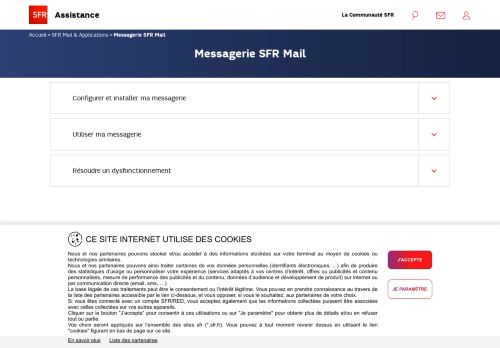 
                            2. Accueil Messagerie SFR Mail - Assistance SFR