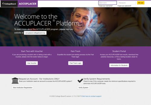 
                            10. ACCUPLACER Platform for Institutions – The College Board
