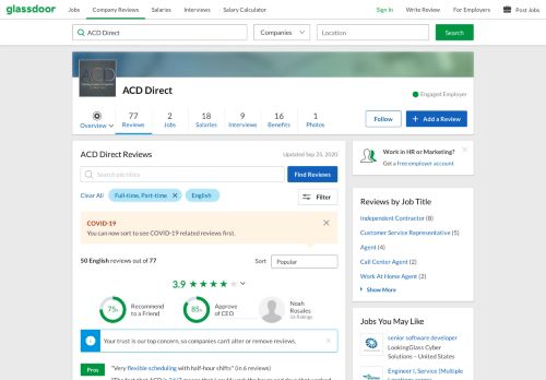 
                            8. ACD Direct Reviews | Glassdoor