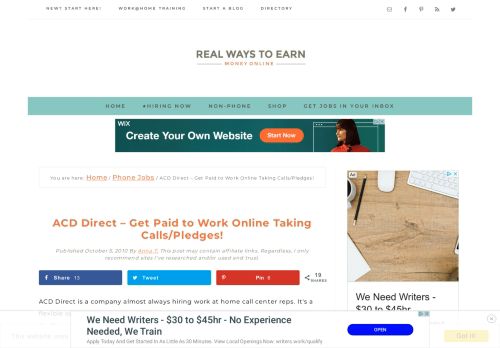 
                            4. ACD Direct Work at Home Review - Be a Virtual Call Center Agent!