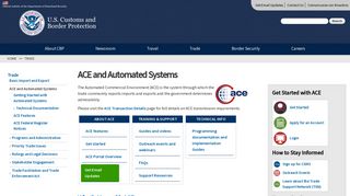 
                            2. ACE and Automated Systems | U.S. Customs and Border Protection