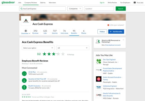 
                            8. Ace Cash Express Employee Benefits and Perks | Glassdoor.ie