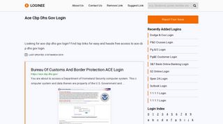 
                            9. Ace Cbp Dhs Gov Login