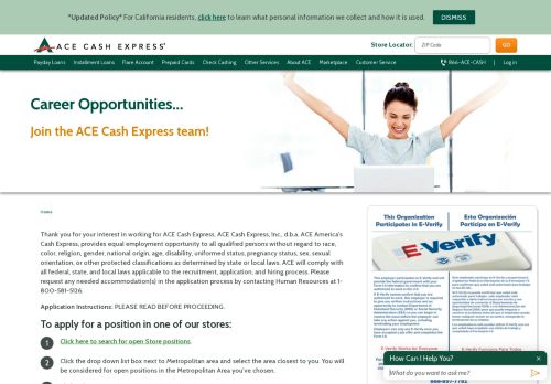 
                            2. ACE Employment | ACE Cash Express