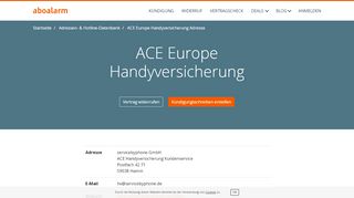 
                            12. ACE Europe Handyversicherung - Aboalarm
