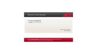 
                            1. Ace Hardware Access - Logoff Message