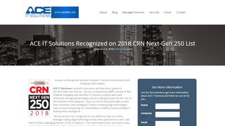 
                            13. ACE IT Solutions Recognized on 2018 CRN Next-Gen 250 List - ACE ...