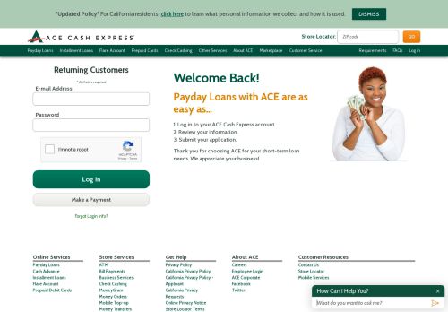 
                            1. ACE Payday Loan Cash Advance Application - ACE Cash Express