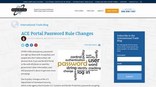 
                            8. ACE Portal Password Rule Changes - Shipping Solutions