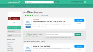 
                            13. Ace2Three Coupons: 100% Bonus Offer, February 2019