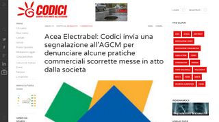 
                            3. Acea Electrabel: Codici invia una segnalazione all'AGCM per ...