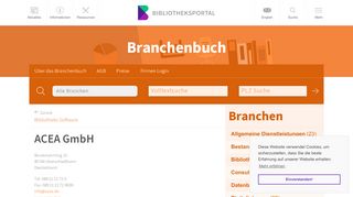 
                            9. ACEA GmbH – Bibliotheksportal