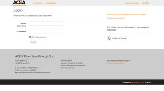 
                            3. Acea Pinerolese Energia - Fatture Online - Login