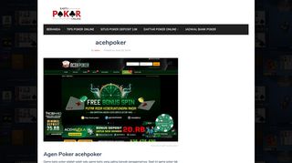 
                            10. acehpoker - Situs Kartu Poker Online Terpercaya Di Indonesia