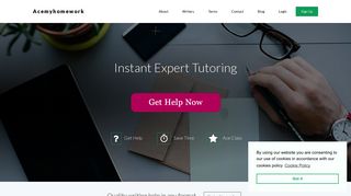 
                            5. Acemyhomework - Get instant professional homework help