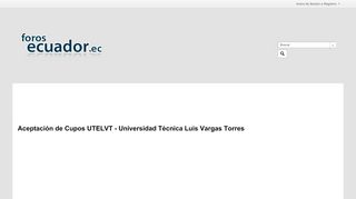
                            11. Aceptación de Cupos UTELVT (2018) - Universidad Técnica Luis ...