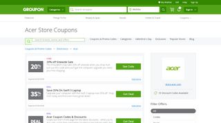 
                            11. Acer Coupons, Promo Codes & Deals 2019 - Groupon