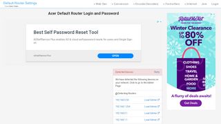 
                            3. Acer Default Router Login and Password - Clean CSS