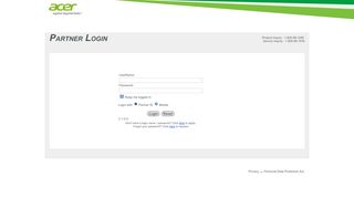 
                            7. Acer - Login Partner Portal