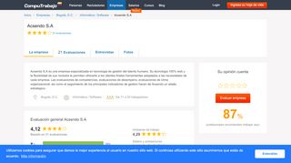 
                            12. Acerca de Acsendo S.A - CompuTrabajo Colombia